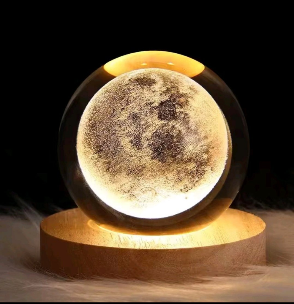 Bola de cristal giratoria diseño galaxia
