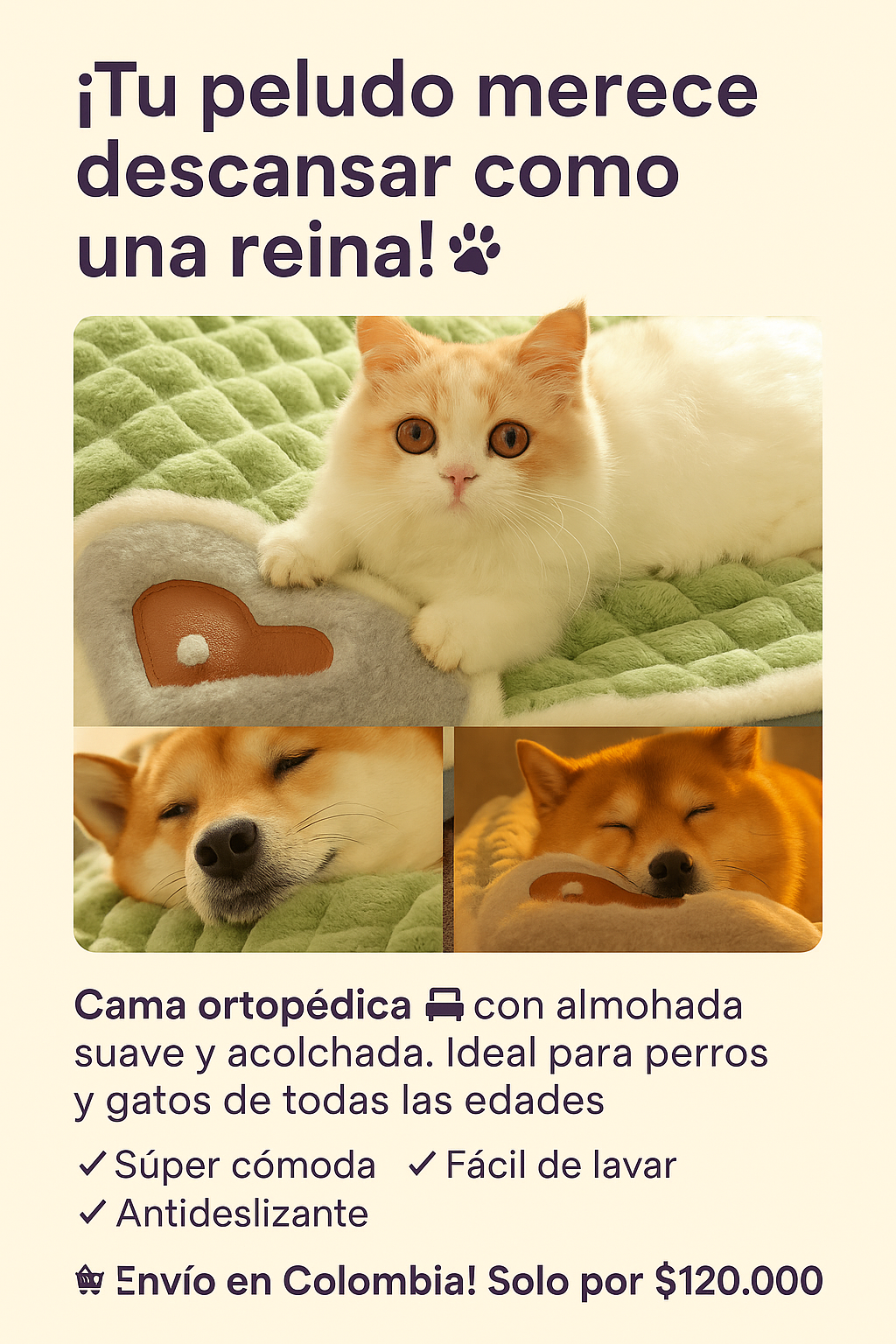 CAMITA PARA MASCOTAS 💜😊